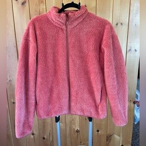 Coral fleece zip up jacket